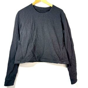 Lululemon Dark Gray Crewneck with Open Back Size 12